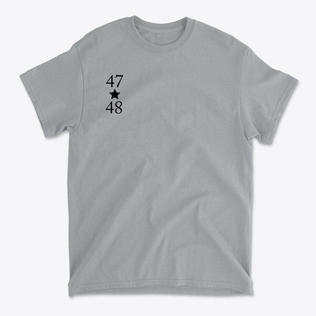 47 Star 48 Black Letters American Flag Style Tee