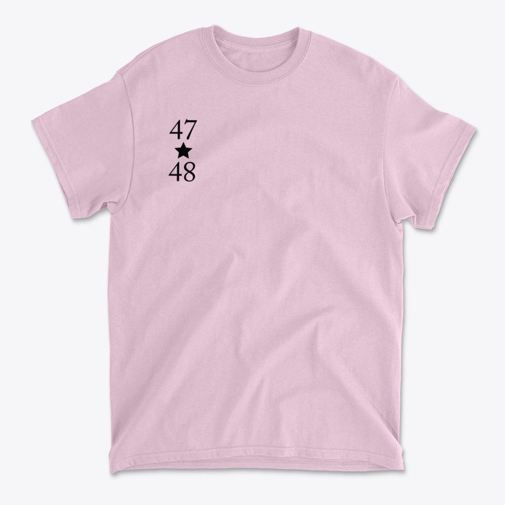 47 Star 48 Black Letters American Flag Style Tee