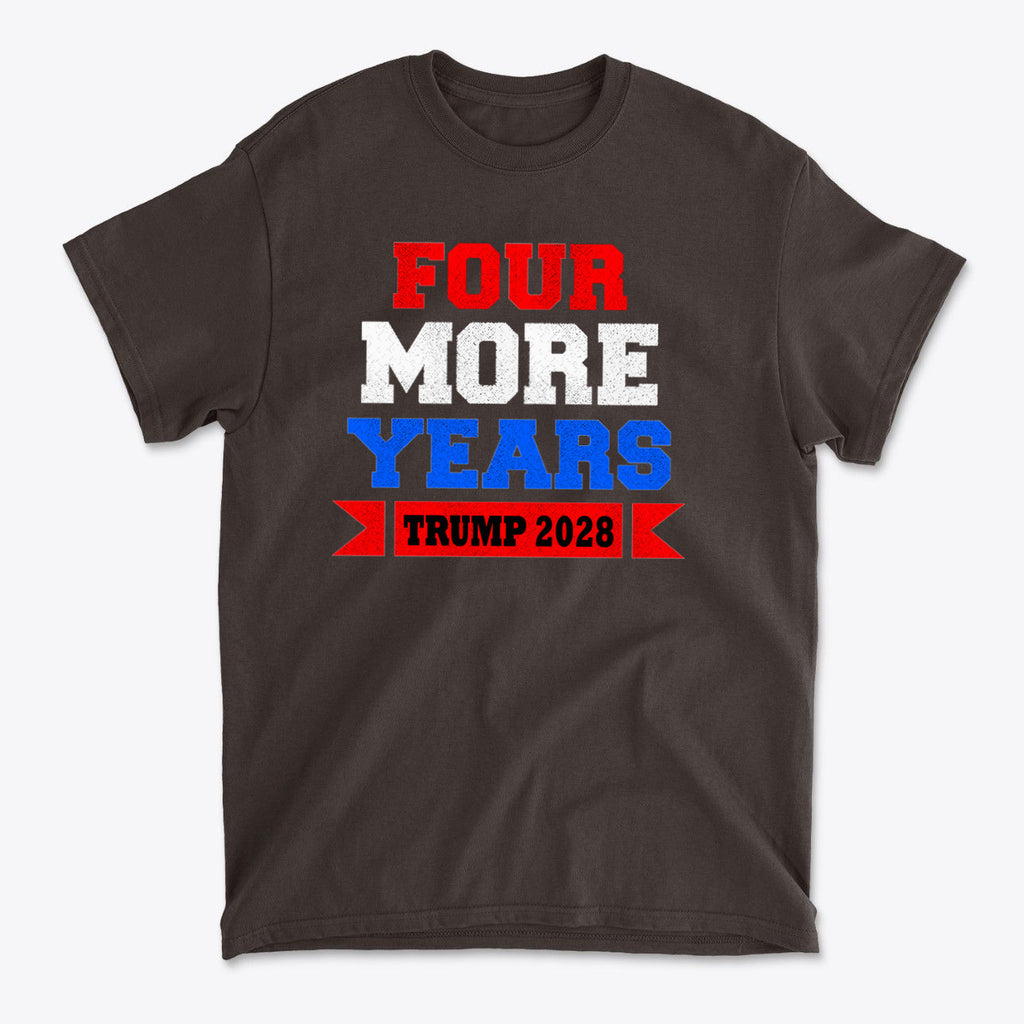 Four More Years Trump 2028 USA Flag Style Shirt Design