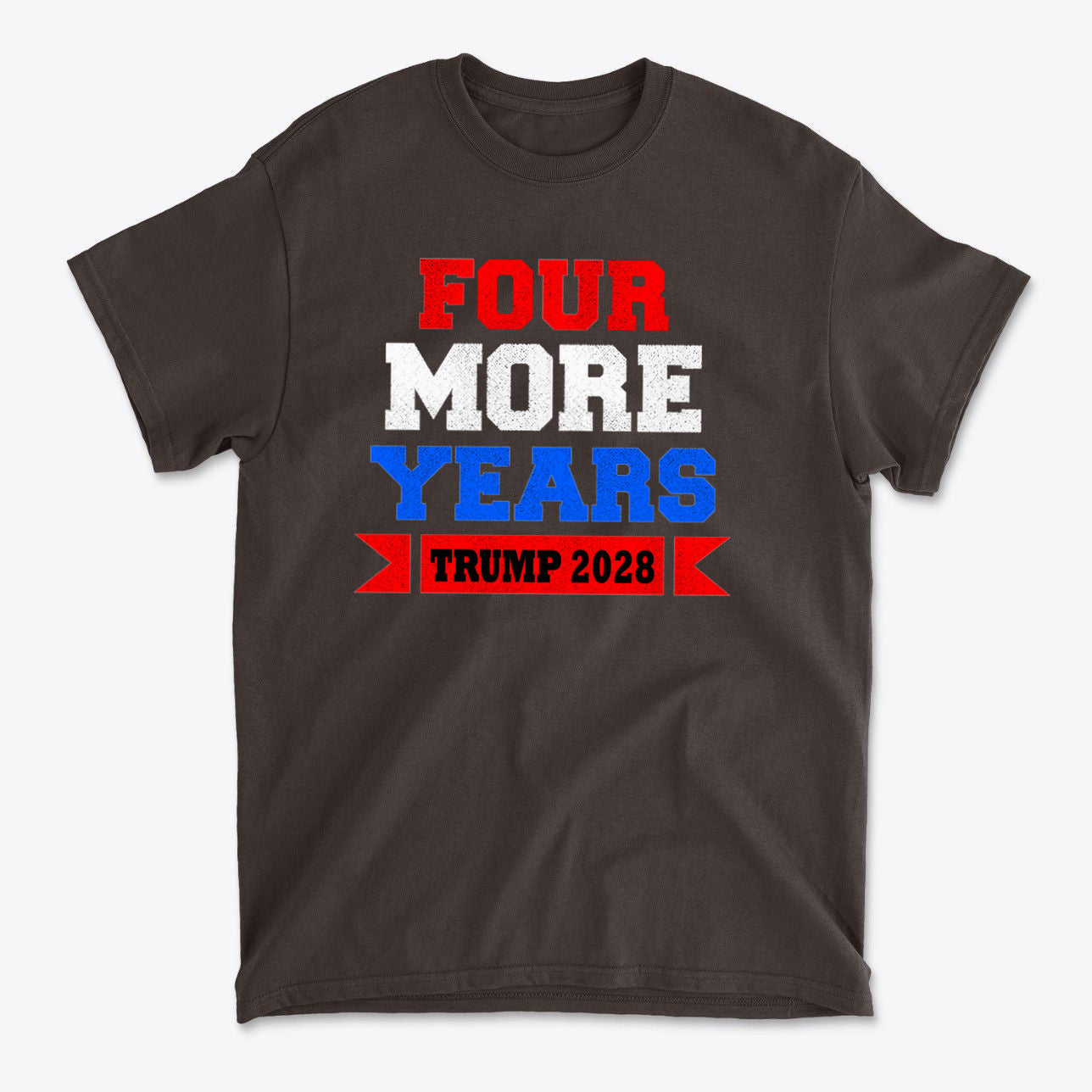 Four More Years Trump 2028 USA Flag Style Shirt Design