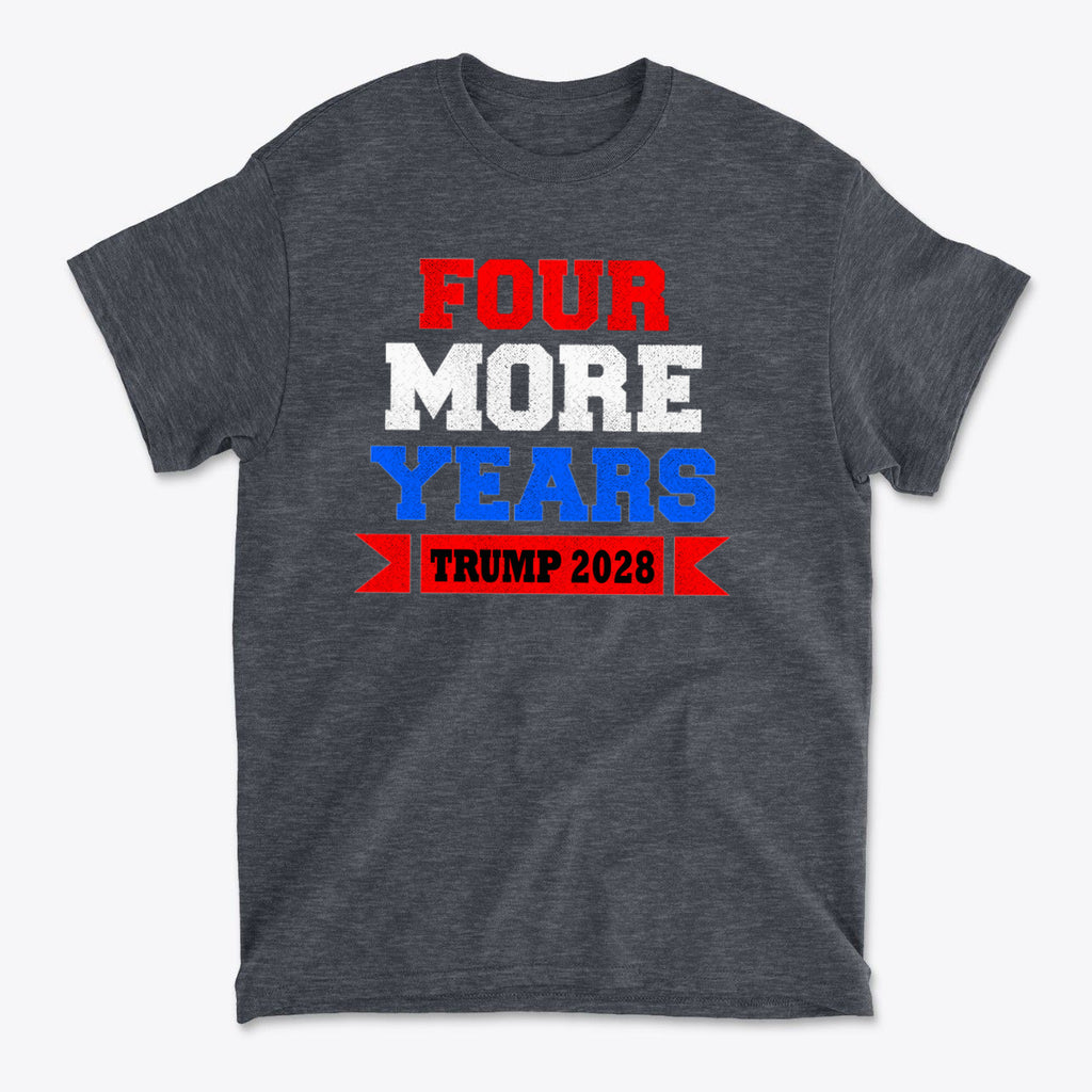 Four More Years Trump 2028 USA Flag Style Shirt Design