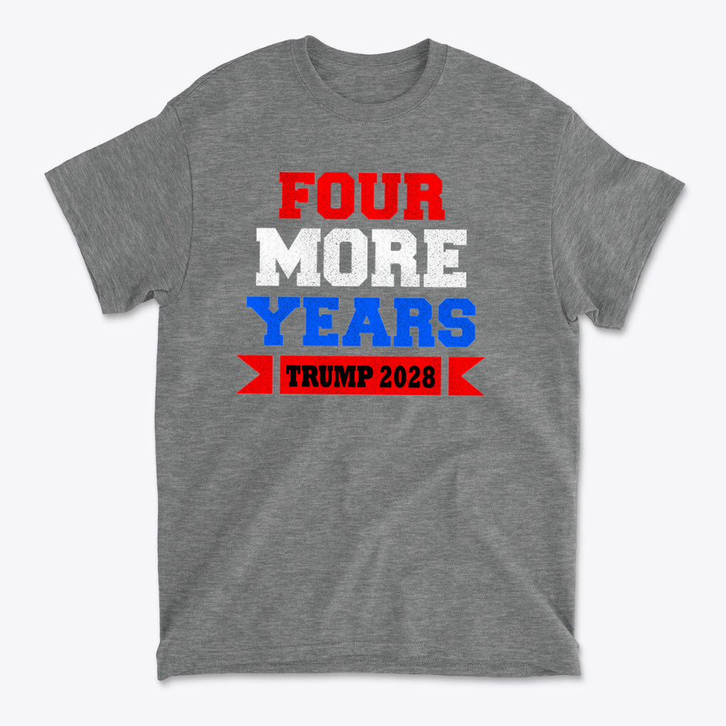 Four More Years Trump 2028 USA Flag Style Shirt Design