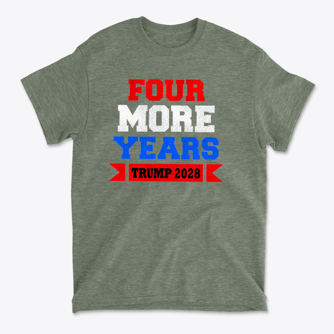 Four More Years Trump 2028 USA Flag Style Shirt Design