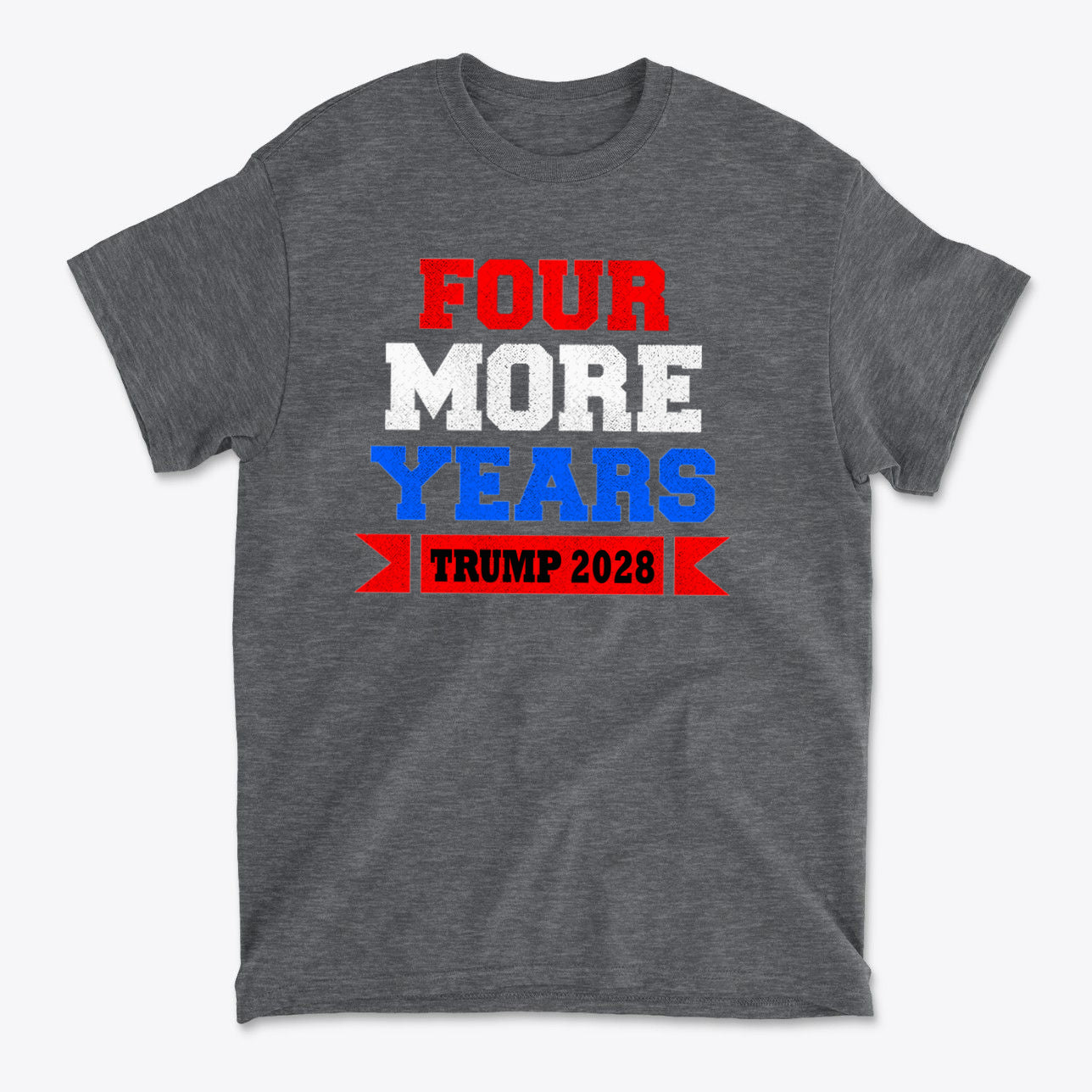Four More Years Trump 2028 USA Flag Style Shirt Design