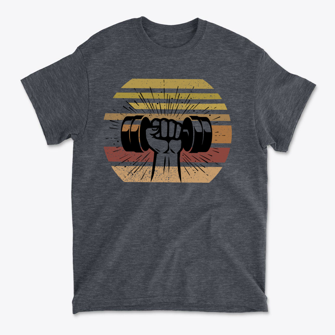 Fist With Dumbbell Bold Strength Training Graphic Tee