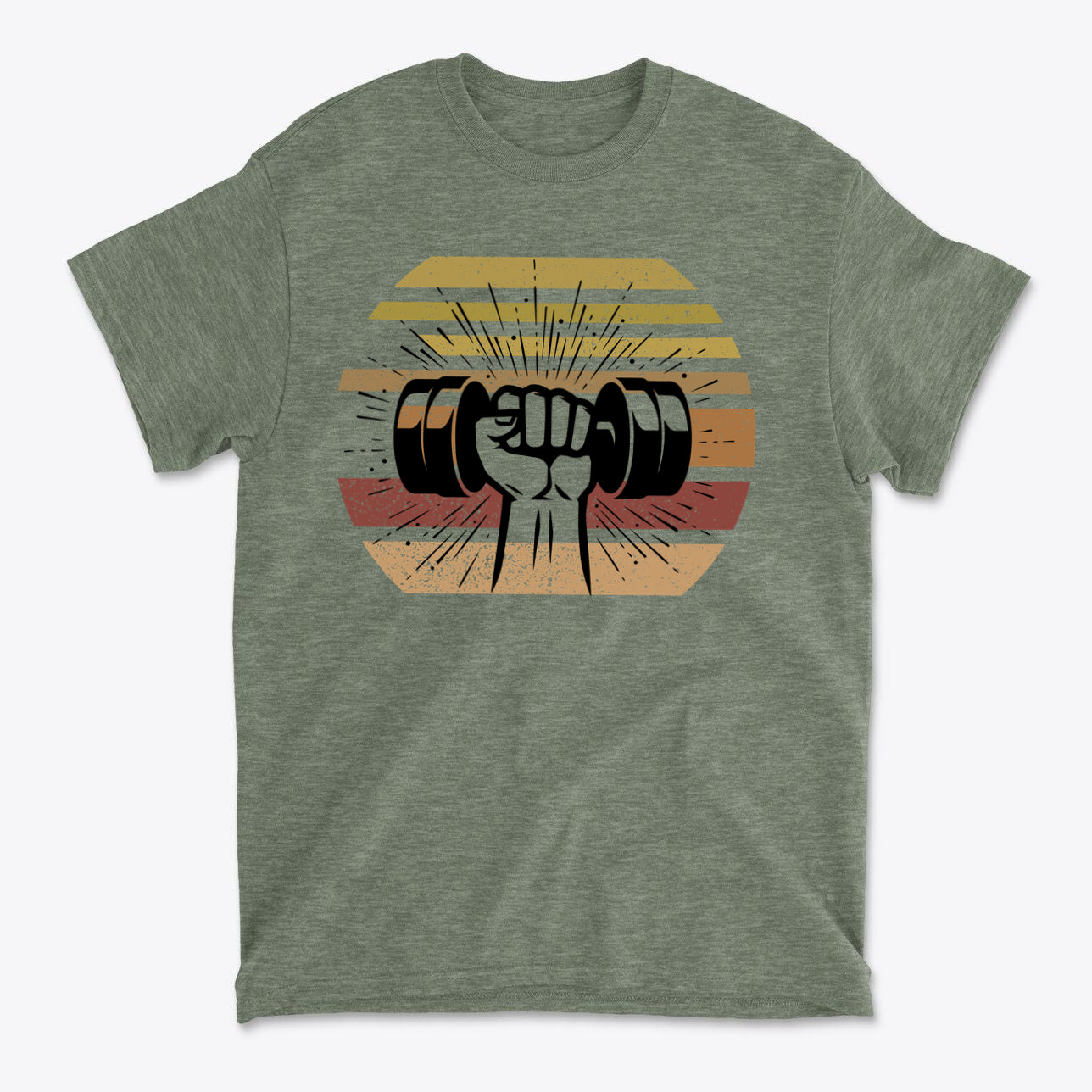 Fist With Dumbbell Bold Strength Training Graphic Tee
