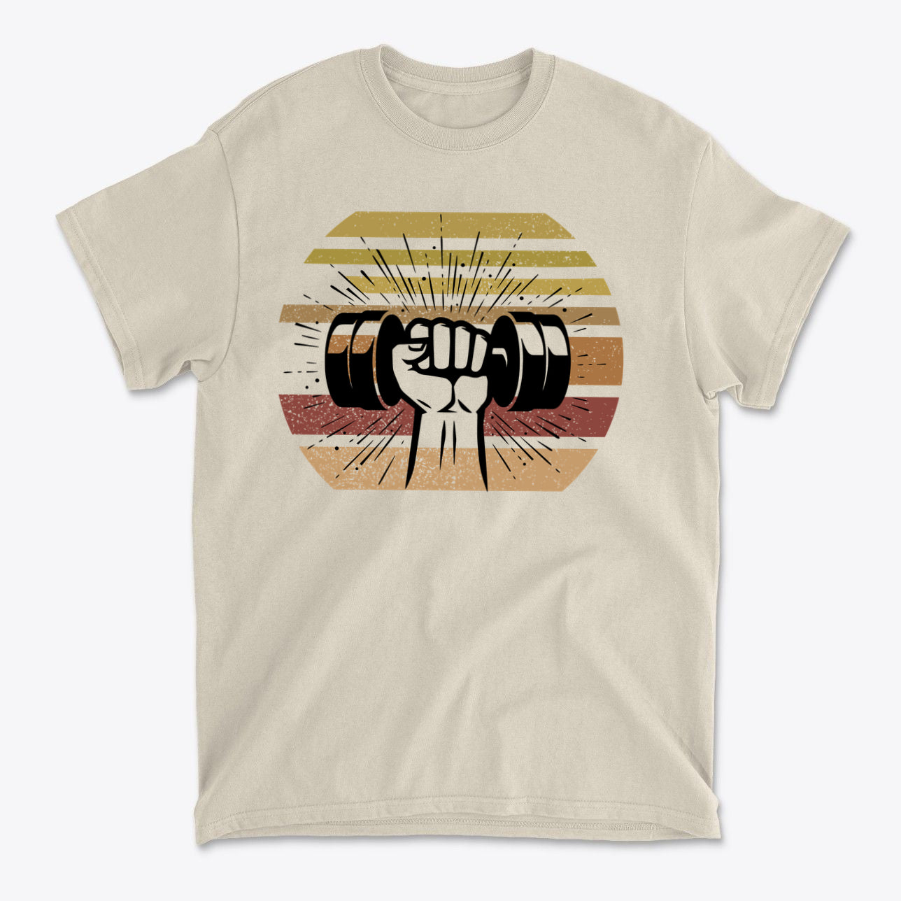 Fist With Dumbbell Bold Strength Training Graphic Tee