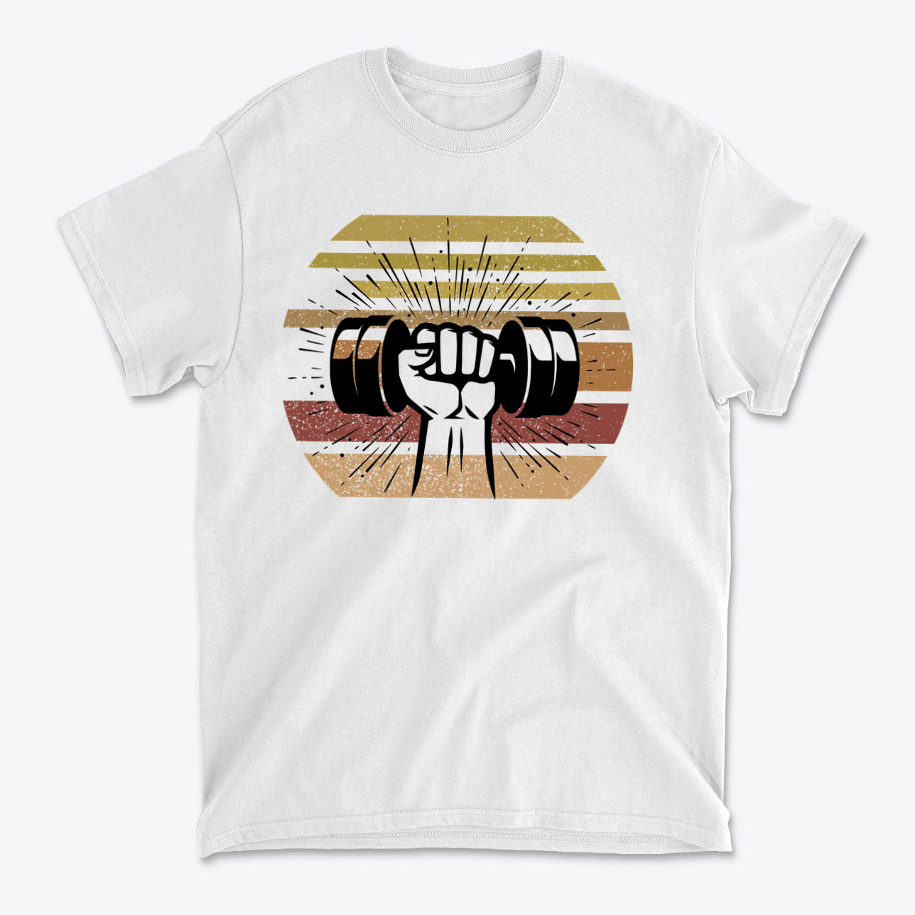 Fist With Dumbbell Bold Strength Training Graphic Tee