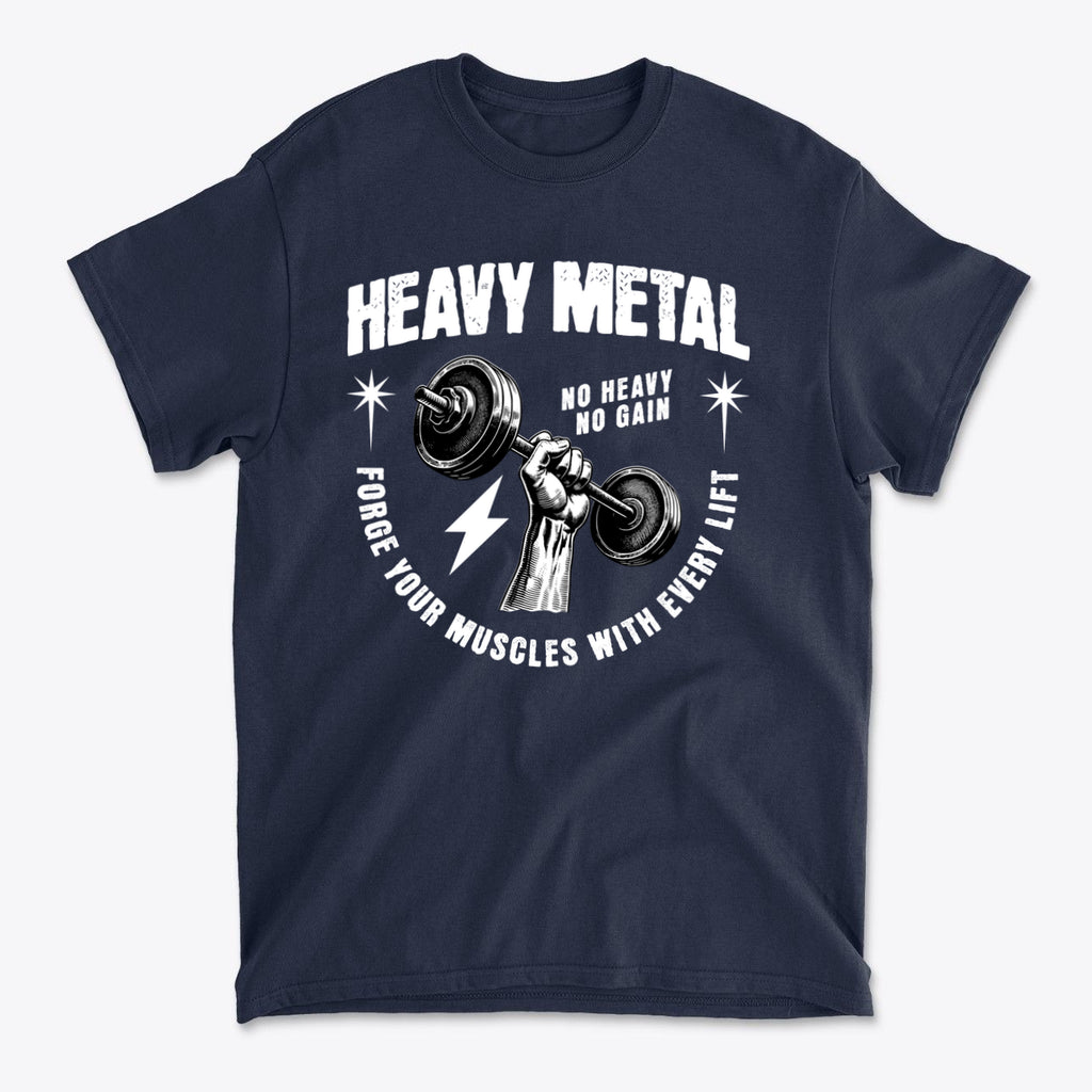 SP-front-NVY-713. Heavy Metal Vintage Rock Fan Casual Wear Tee