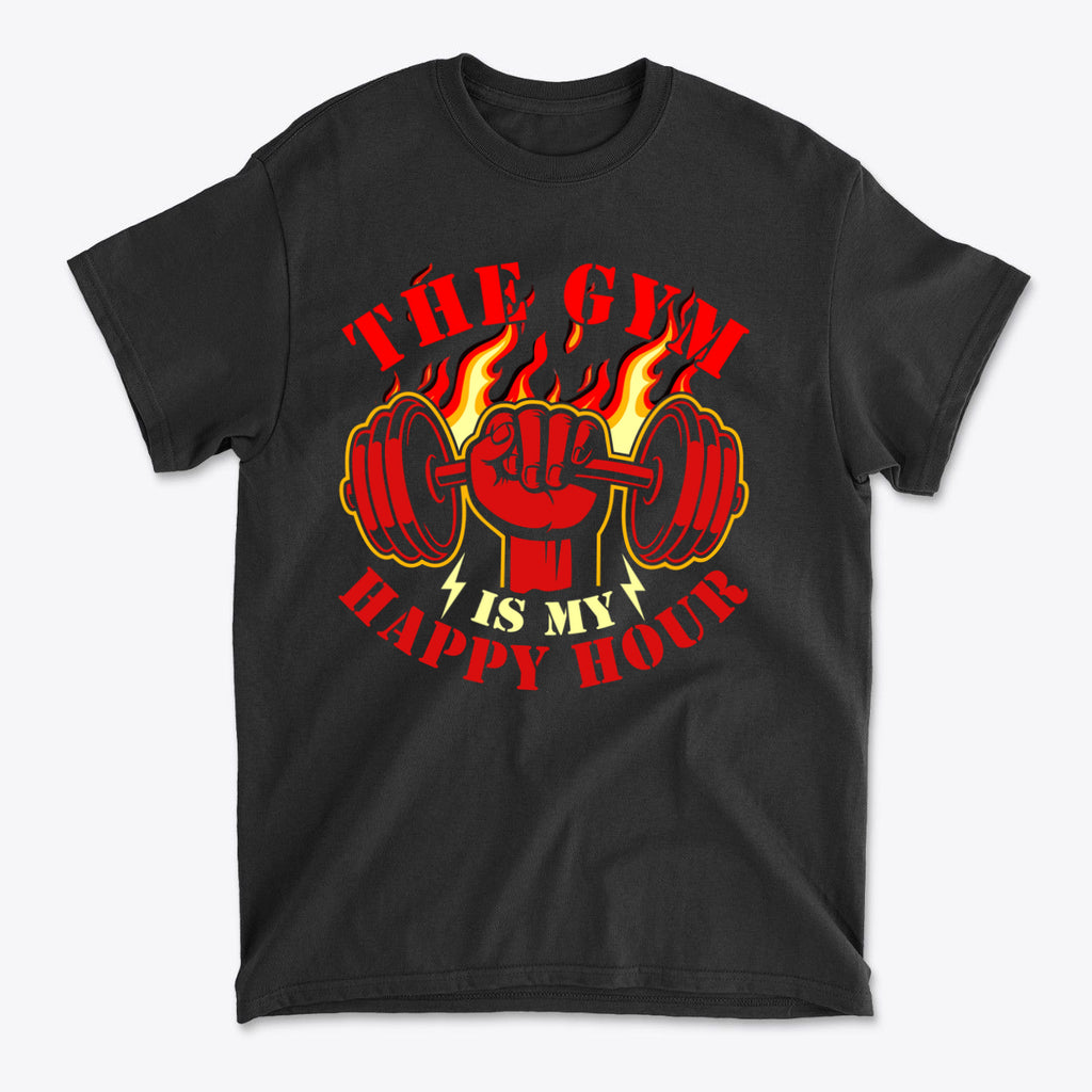 The Gym Is My Happy Hour Fitness Graphic T-Shirt