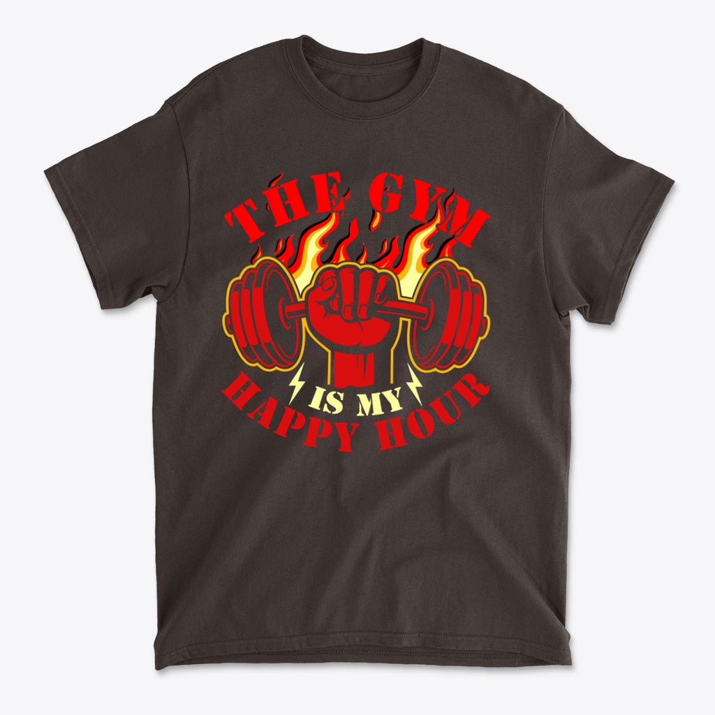The Gym Is My Happy Hour Fitness Graphic T-Shirt