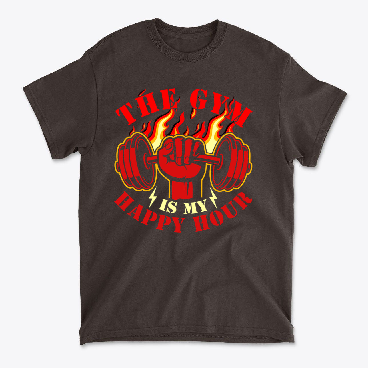 The Gym Is My Happy Hour Fitness Graphic T-Shirt