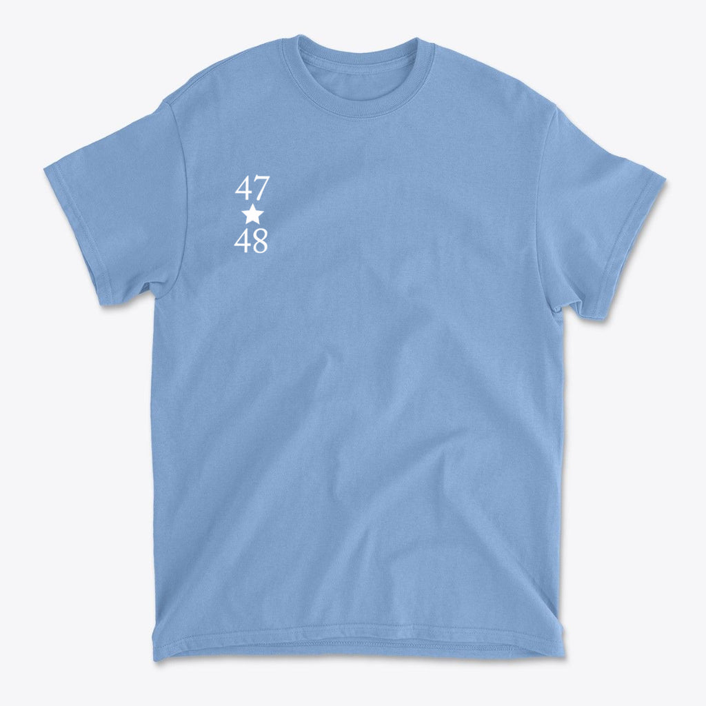 47 Star 48 White Letters Patriotic Graphic T-Shirt