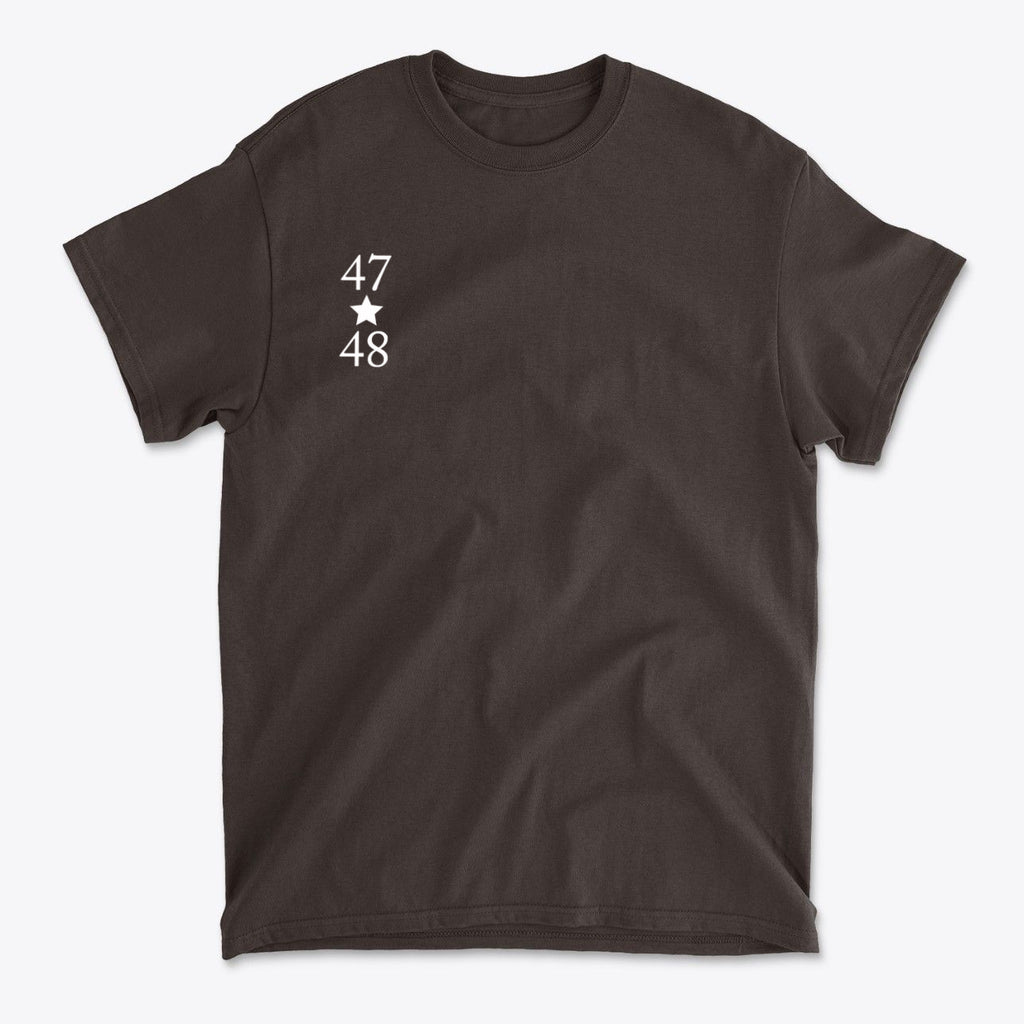 47 Star 48 White Letters Patriotic Graphic T-Shirt