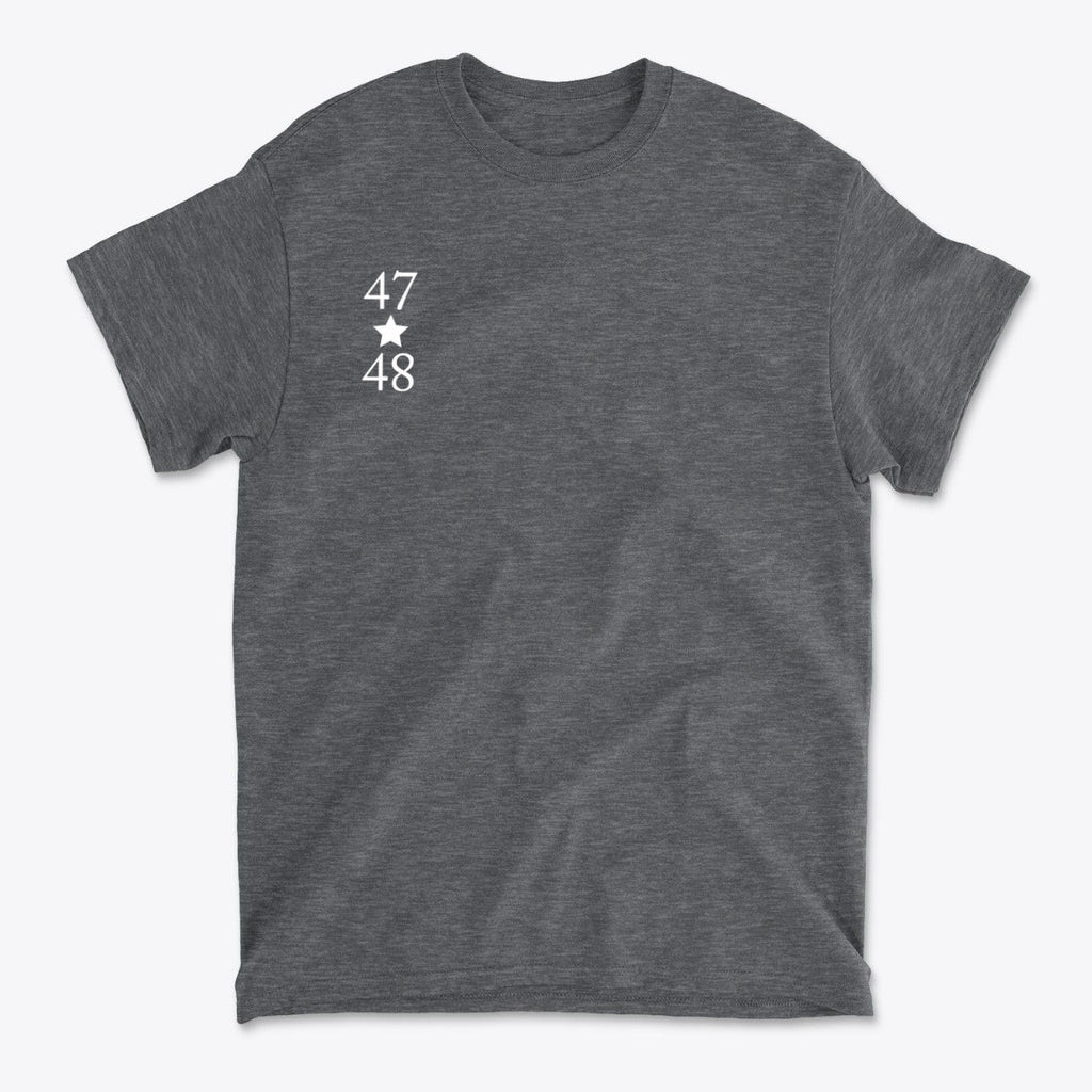 SP-front-HTW-73247 Star 48 White Letters Patriotic Graphic T-Shirt