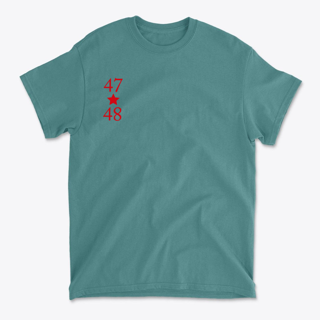 SP-front-AJD-676. 47 Stars With 48 Red Font Style