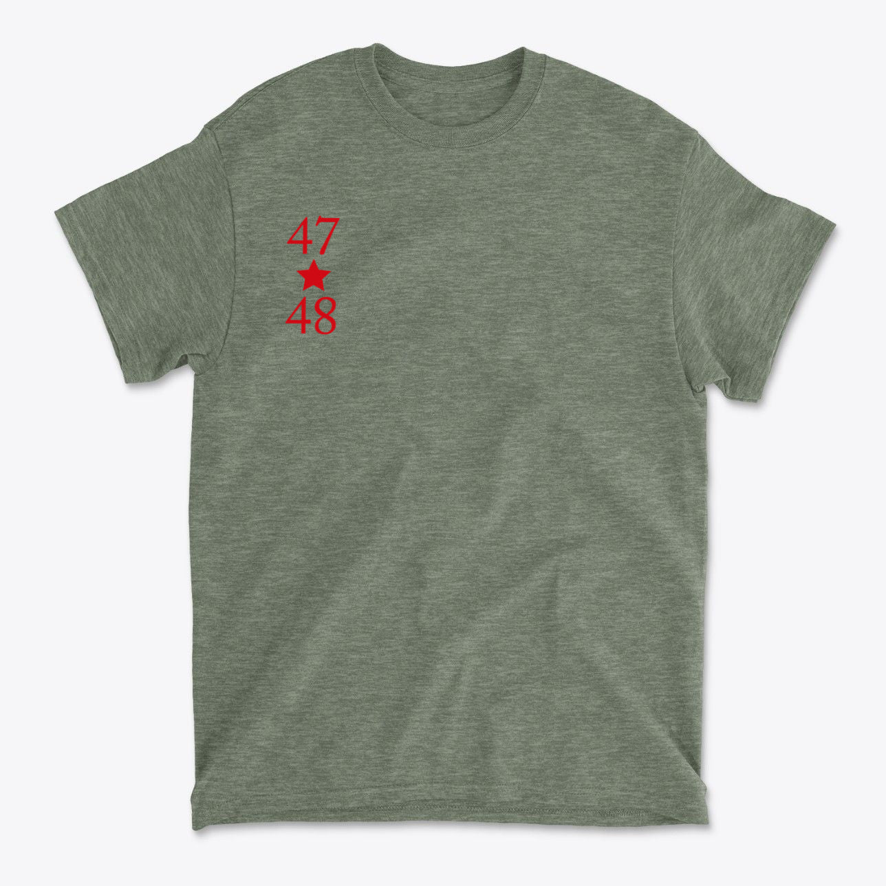 SP-front-HMB-697. 47 Stars With 48 Red Font Style