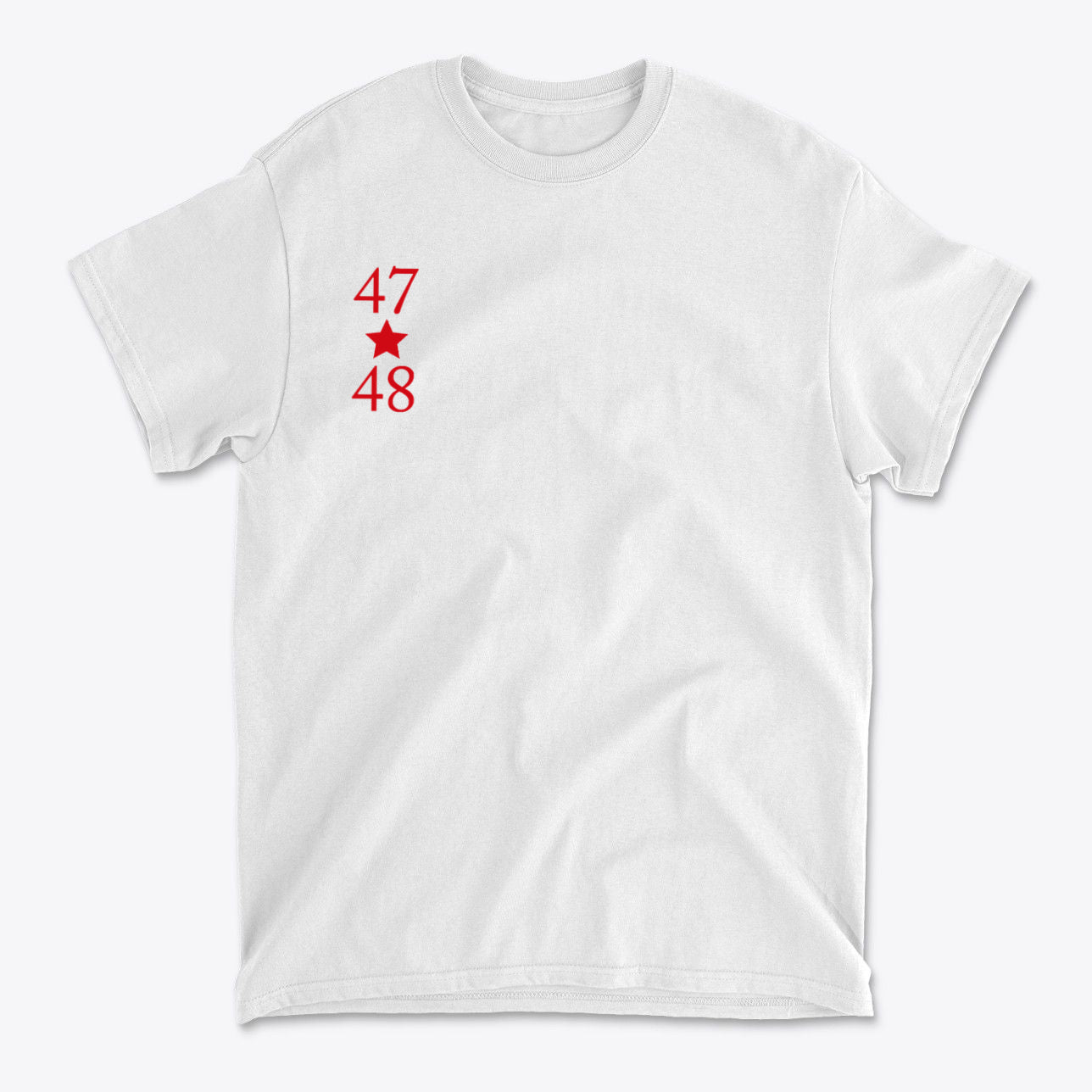 SP-front-WHT-734. 47 Stars With 48 Red Font Style