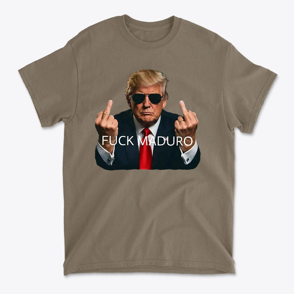 Against Maduro Freedom Message Graphic T Shirt with bold protest design featuring a defiant figure.