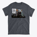 Gym Rat With Skull Design Vibes graphic tee featuring a rat and skull design.