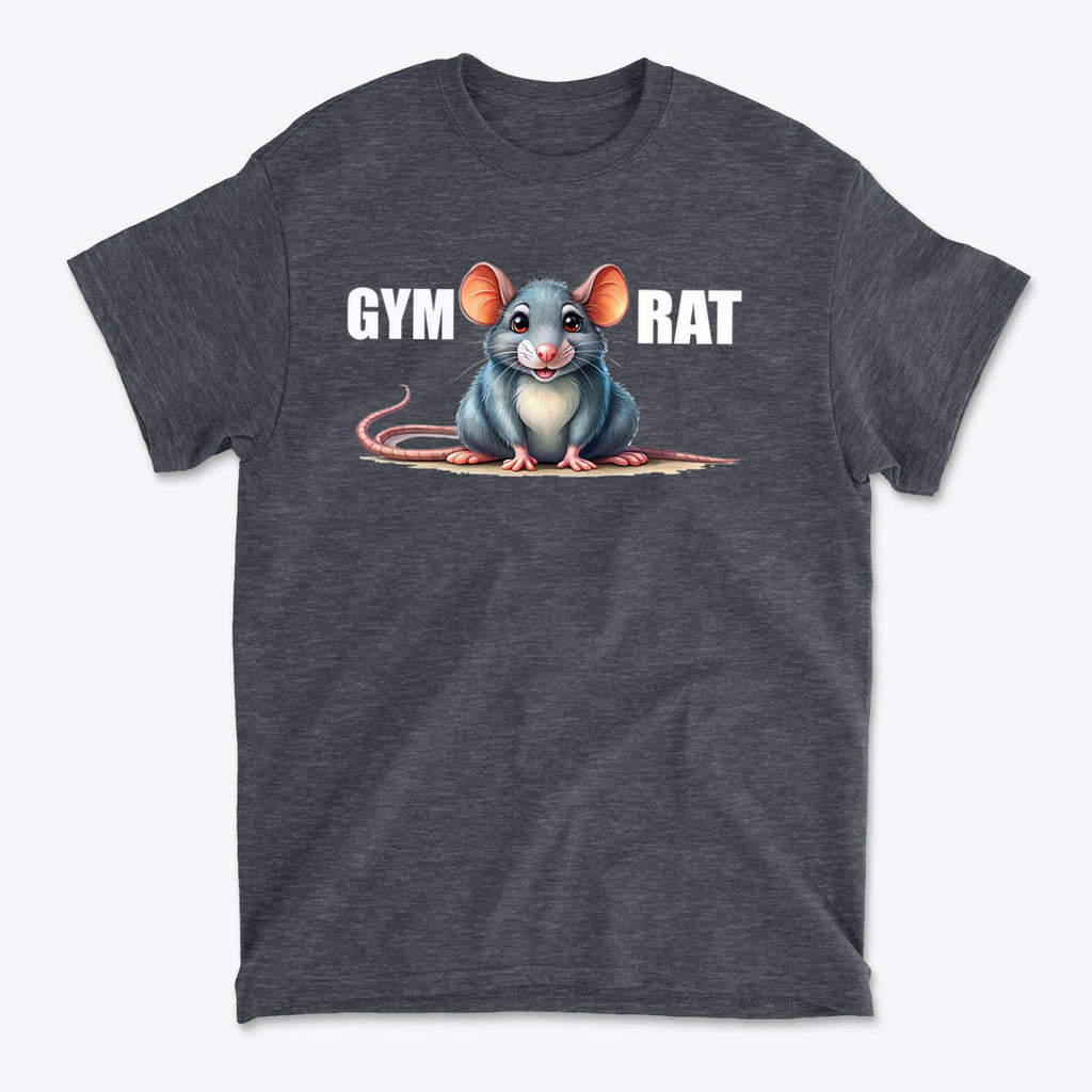 Gym Rat Cute Stylish Fitness Casual Wear T-Shirt featuring a cute mouse graphic