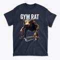 Gym Rat 2 Basic Lifestyle Comfortable Shirt Design featuring a graphic of a menacing rat.