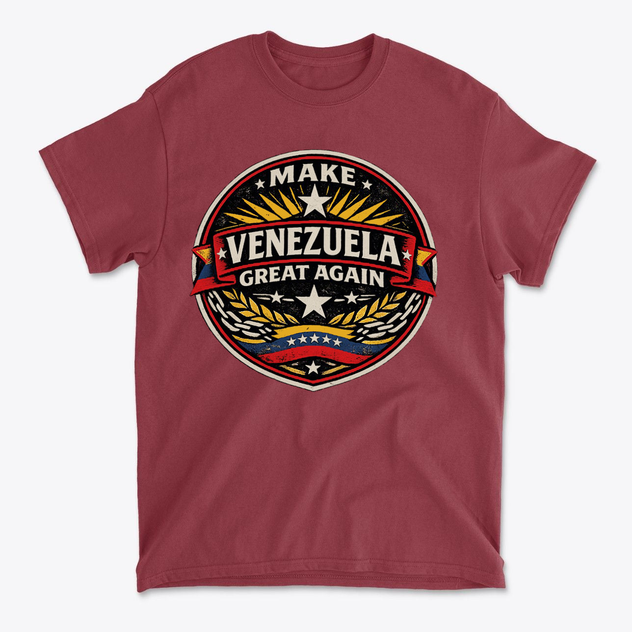 Make Venezuela Great Again for the Future t-shirt featuring a bold logo with national pride and strong leadership.