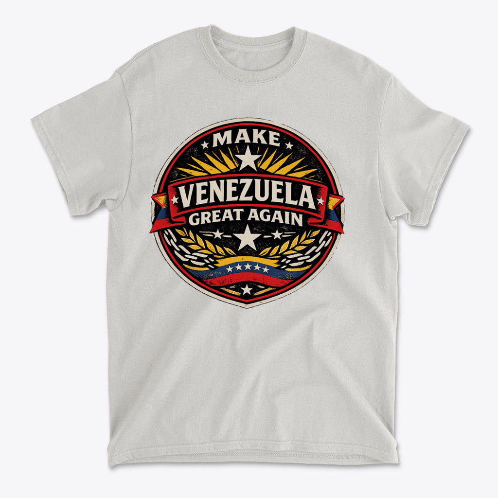 Make Venezuela Great Again for the Future t-shirt featuring a bold and patriotic design.