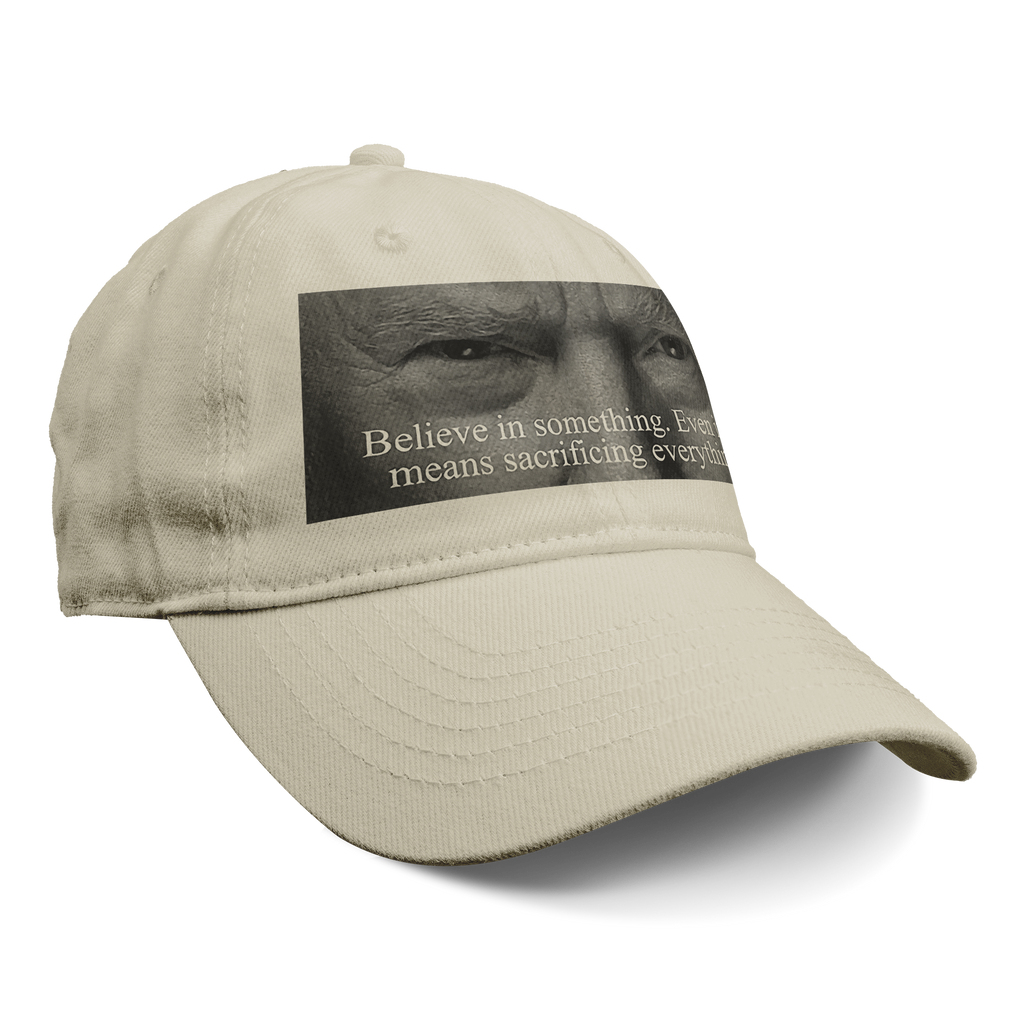 Trump Believe In Something Print cap with a powerful message supporting personal values and beliefs.