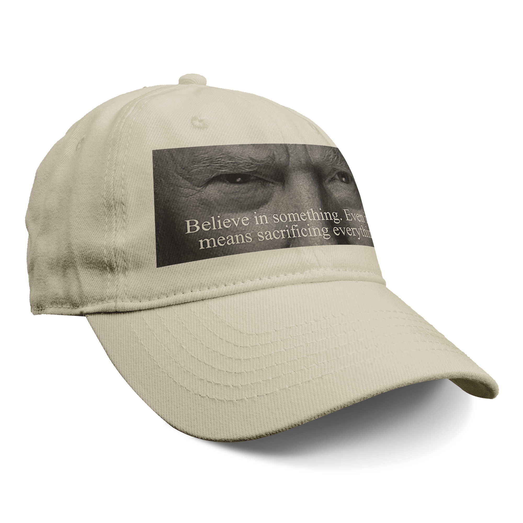 Trump Believe In Something Print cap with a powerful message supporting personal values and beliefs.