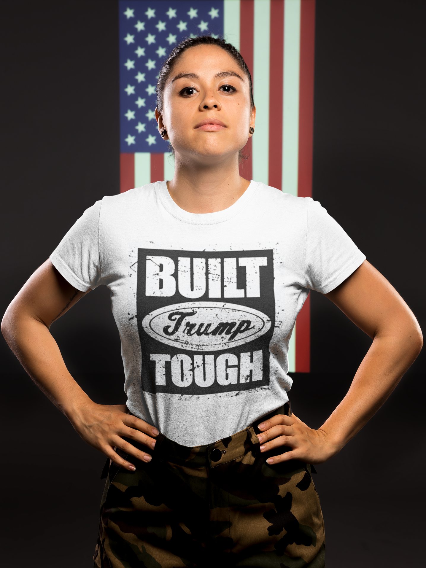 Built Trump Tough Classic Patriotic Shirt Design