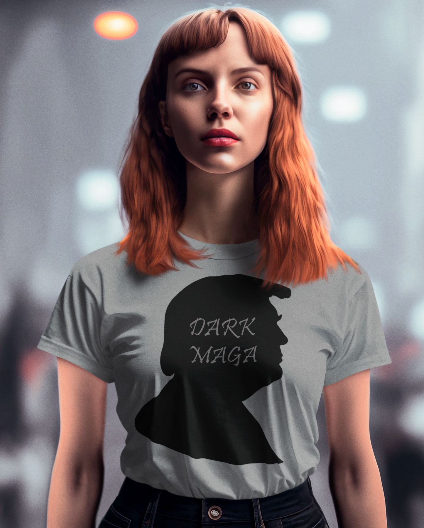 Dark MAGA On Trump Silhoette