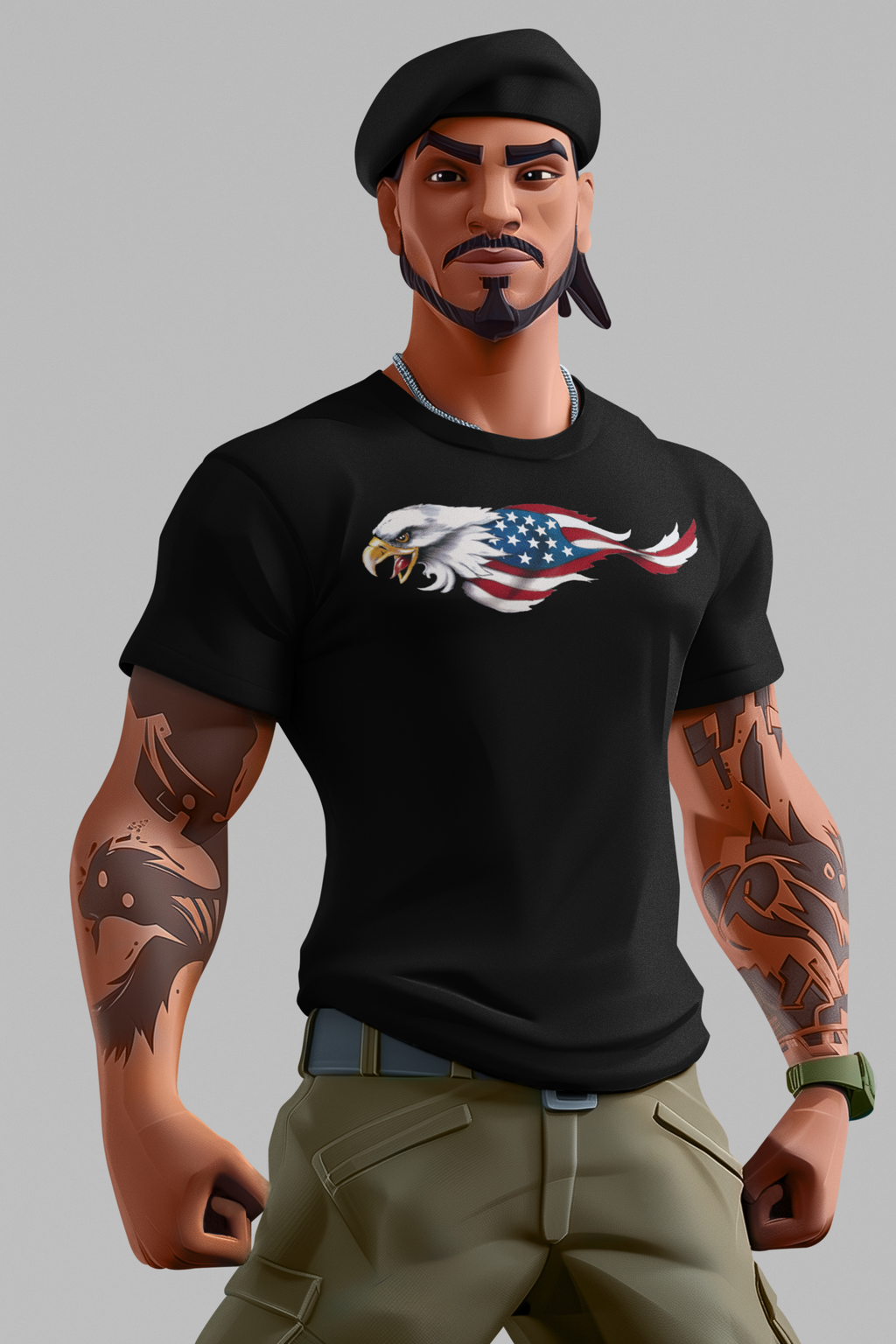 Eagle As American Flag Patriotic Graphic T Shirt