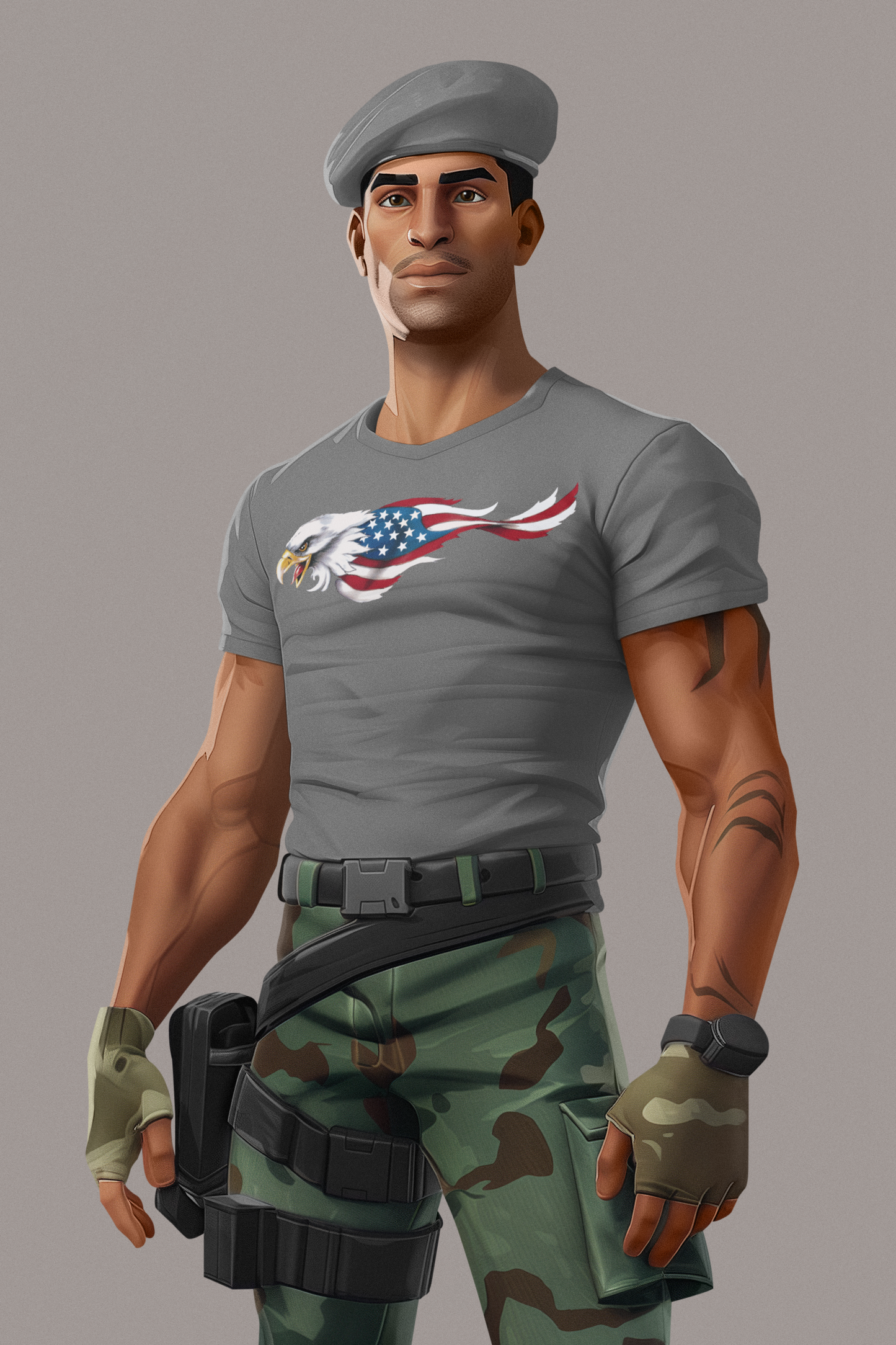 Eagle As American Flag