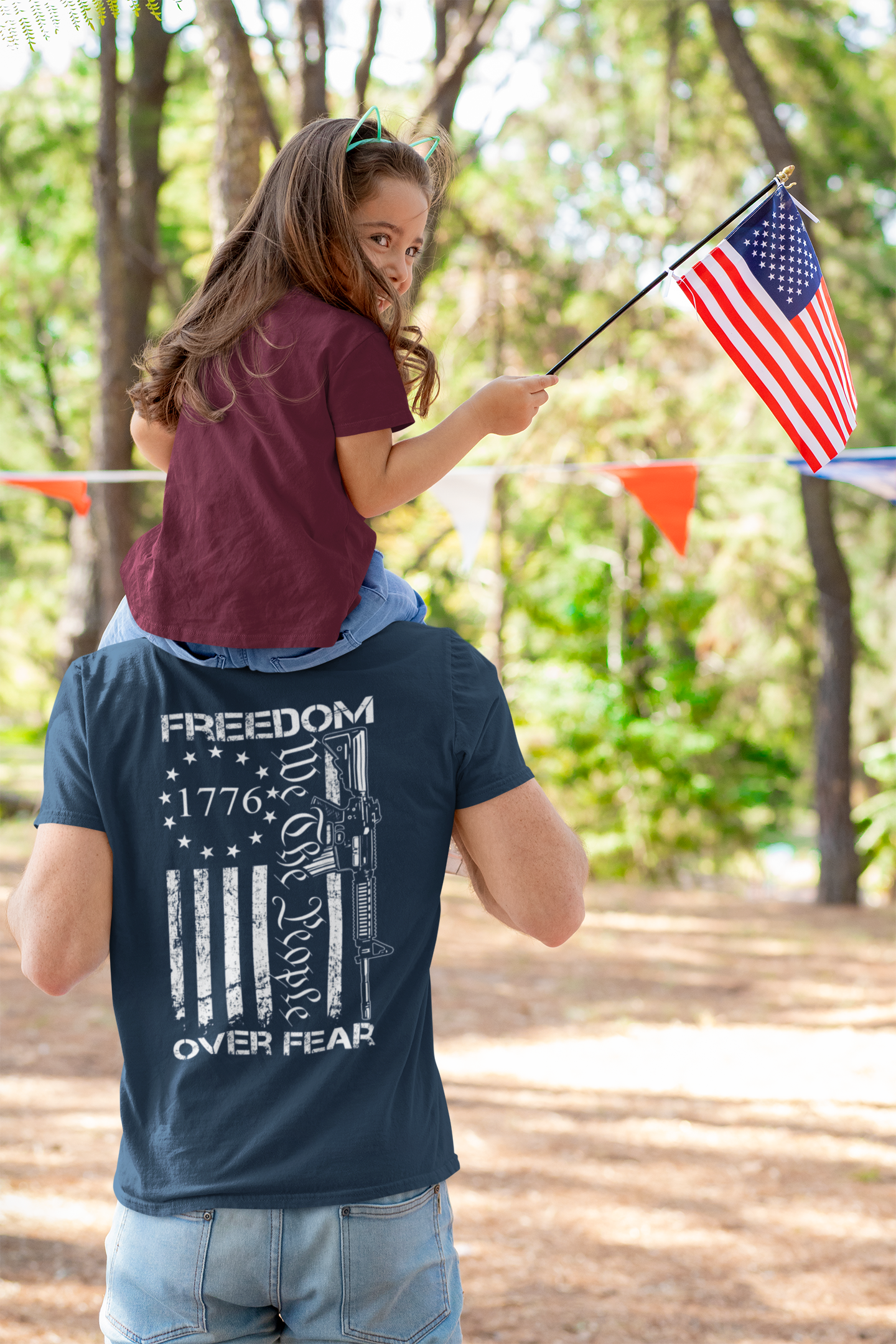 Freedom Over Fear 1776 We The People (Image on Back)