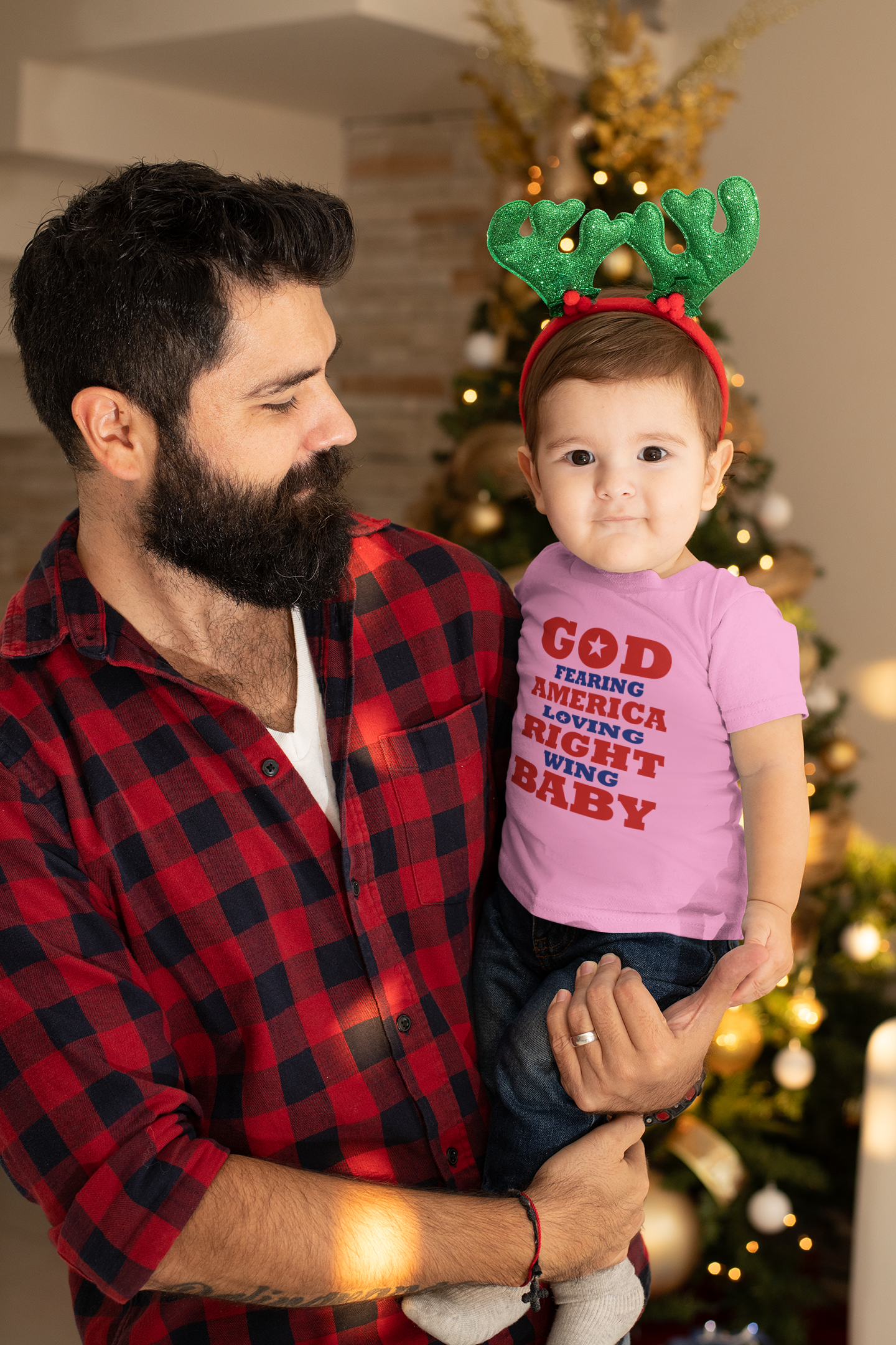 God Fearing America Loving Right Wing Baby Infant Cotton Jersey Tee