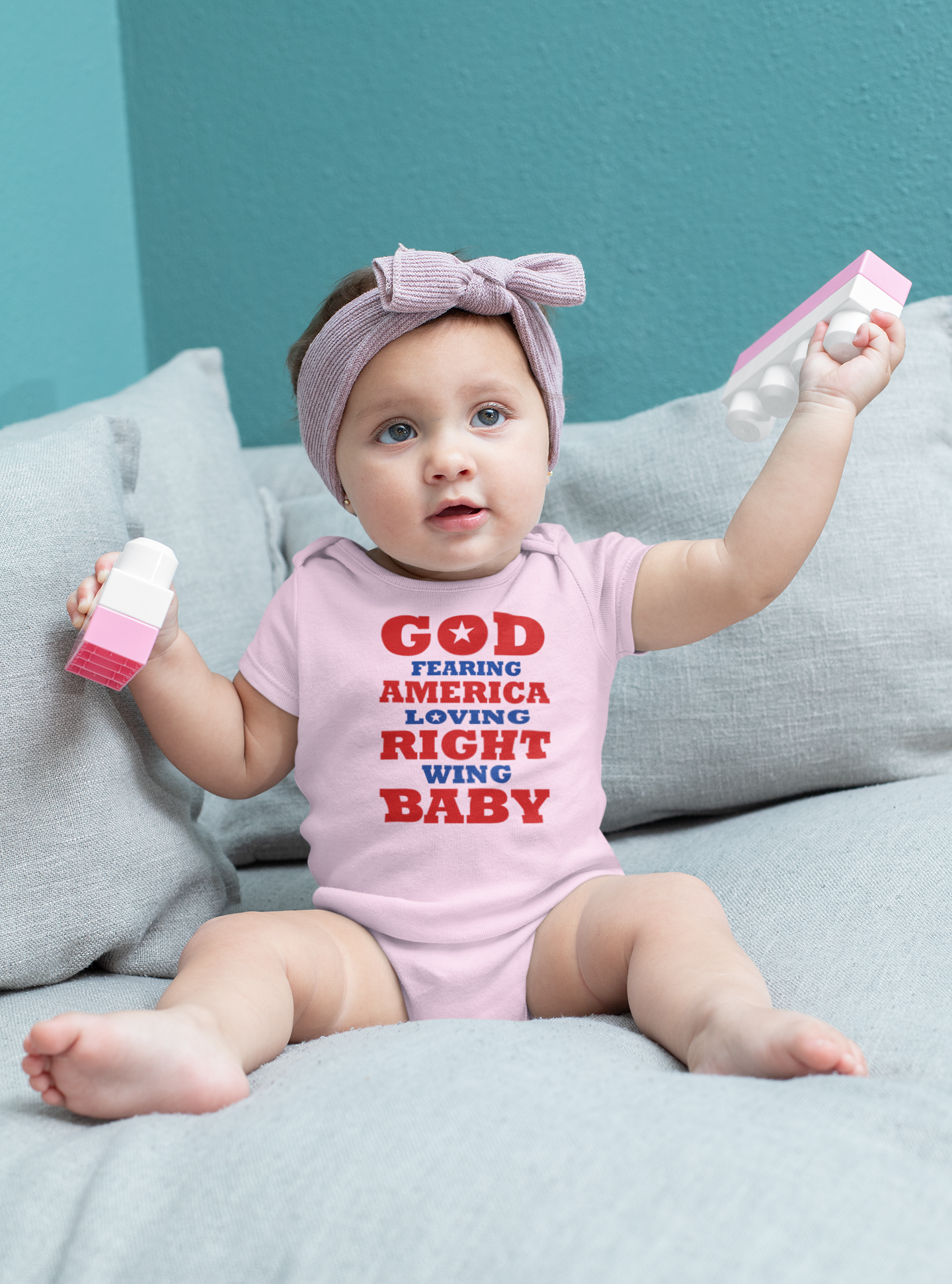 God Fearing America Loving Right Wing Baby Onesie