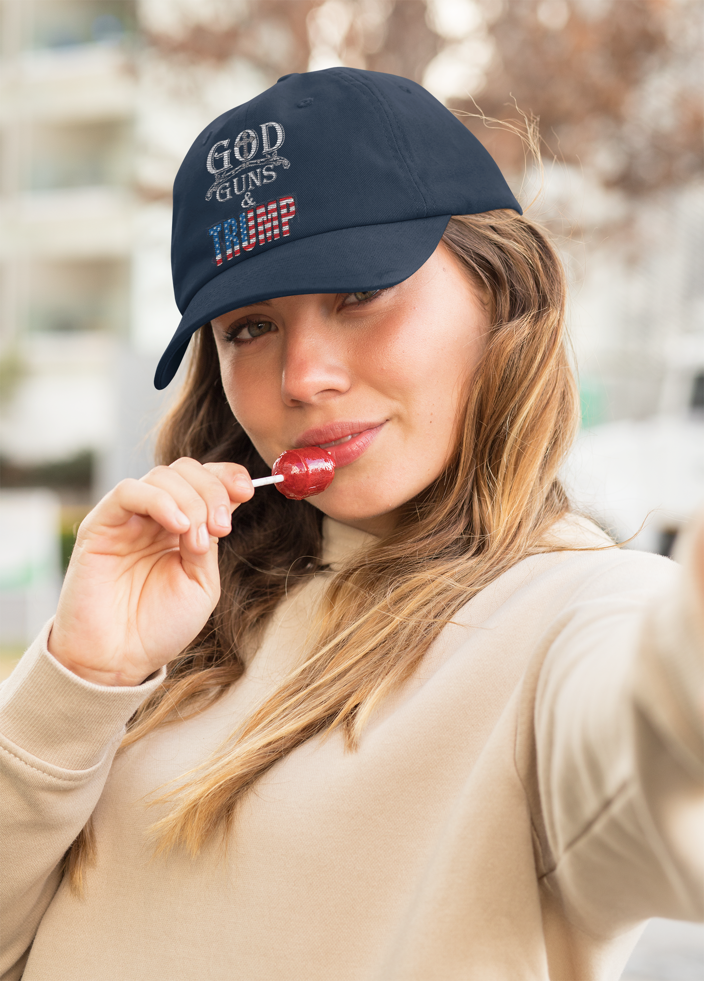 God, Guns & Trump Foam Mesh-Back Trucker Cap