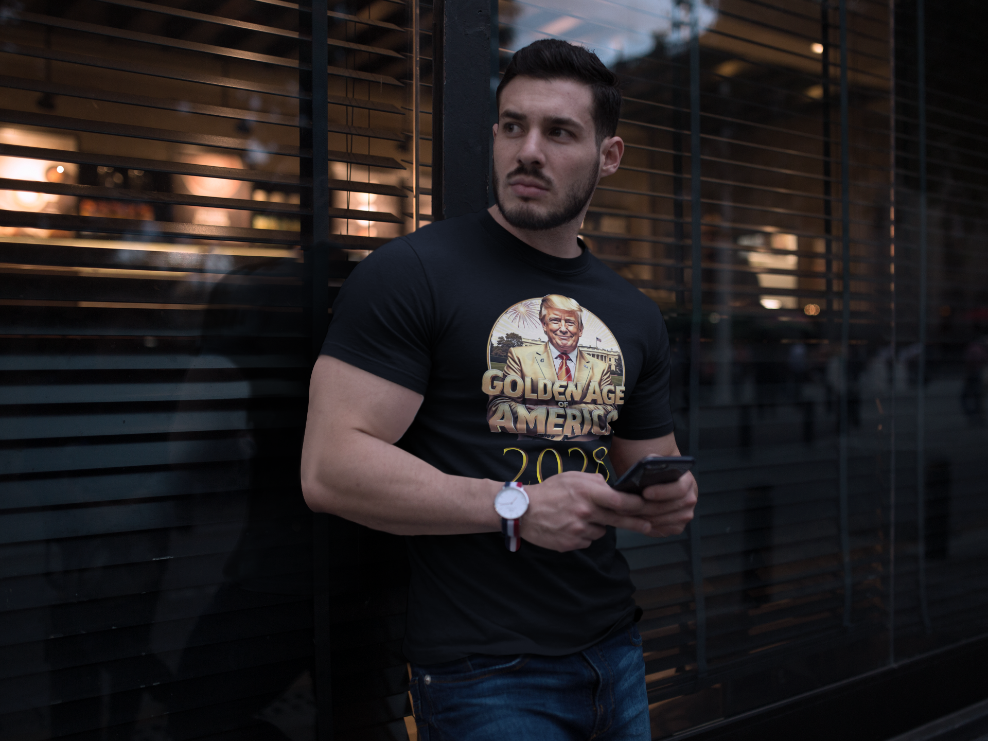 Golden Age Of America 2028 Vintage Style Graphic Tee