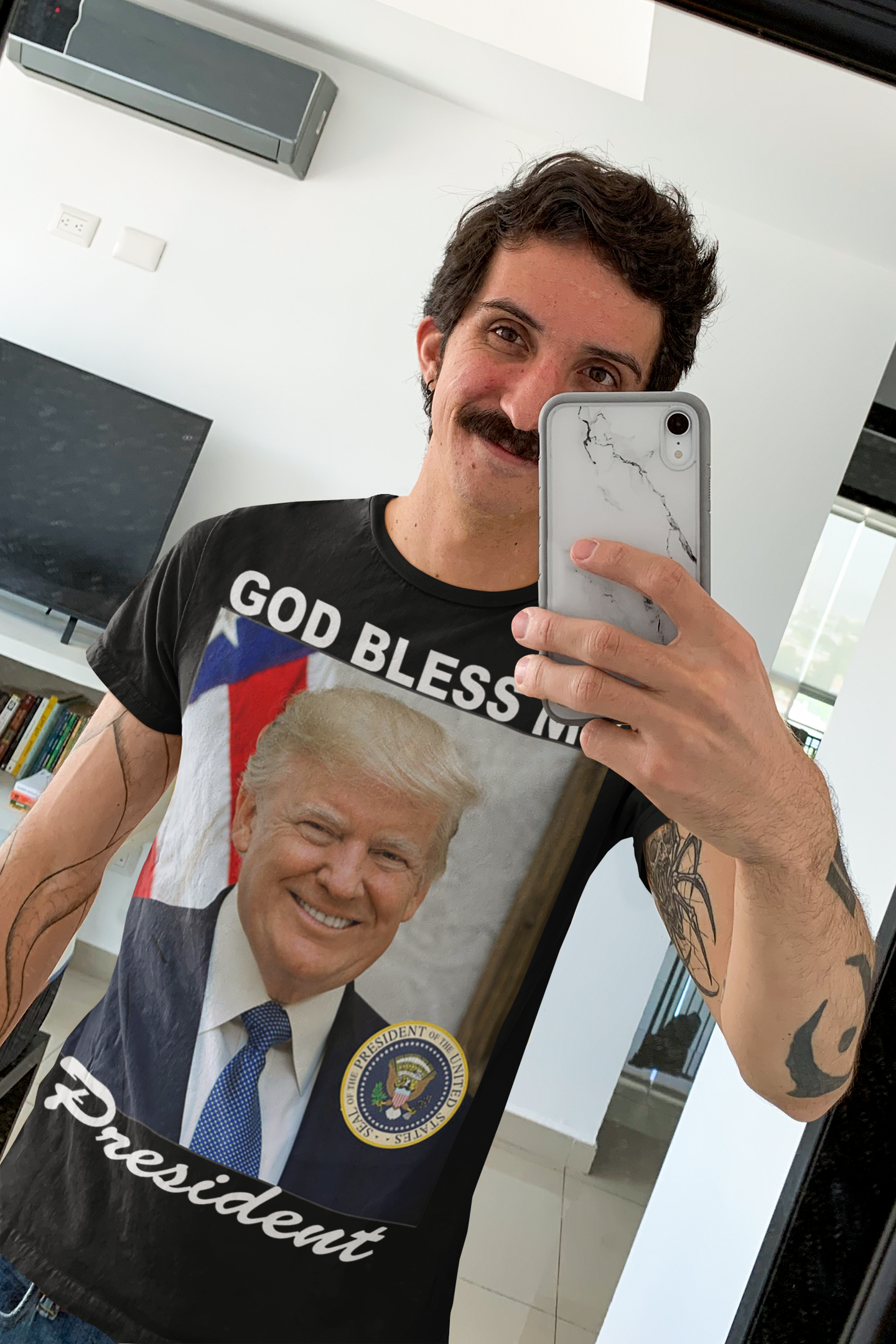 God Bless My President Patriotic Graphic T Shirt