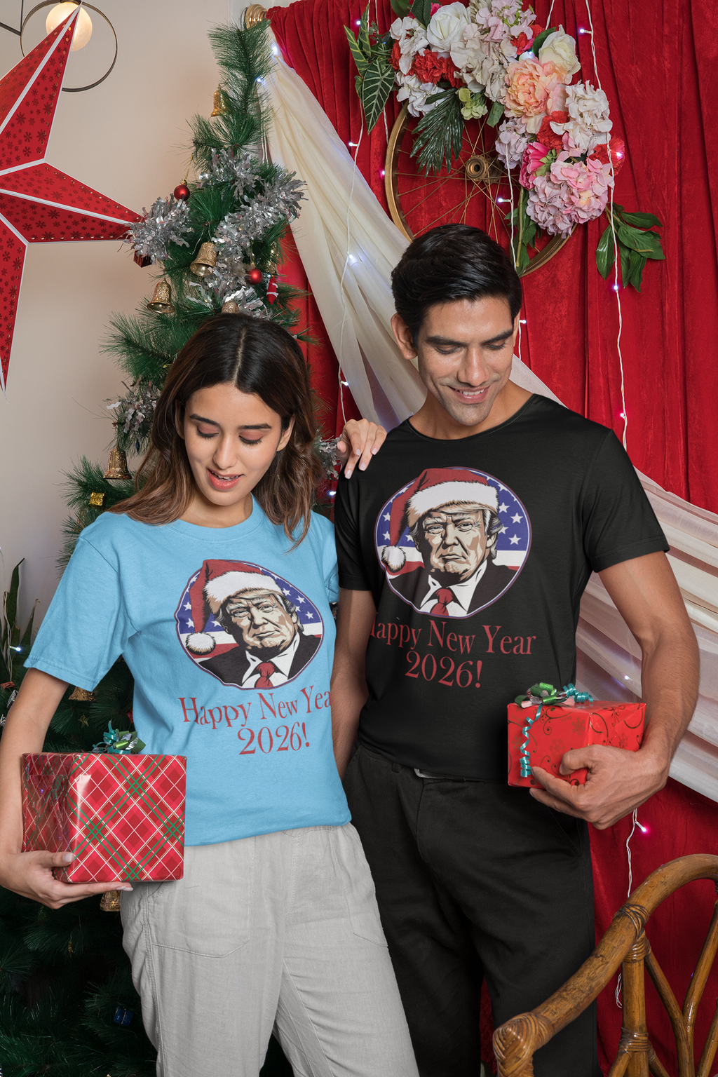 Happy New Year 2026 Celebration Graphic T Shirt
