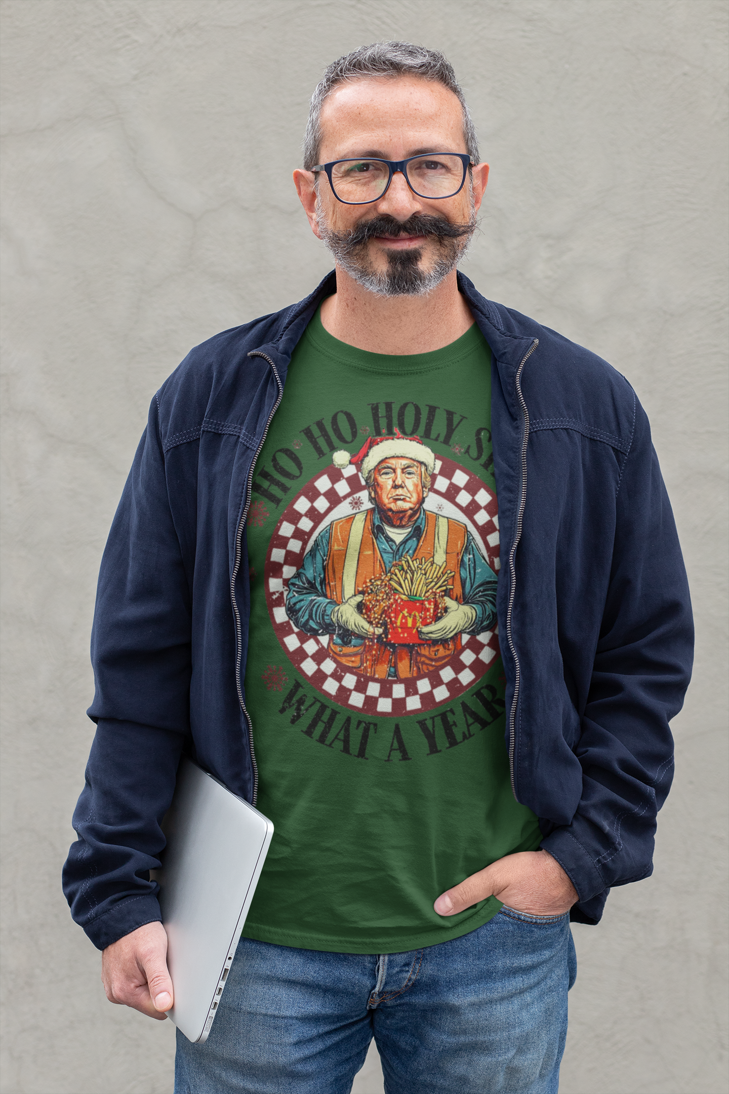 Ho Ho Holy Shit What A Year Funny Christmas Tee