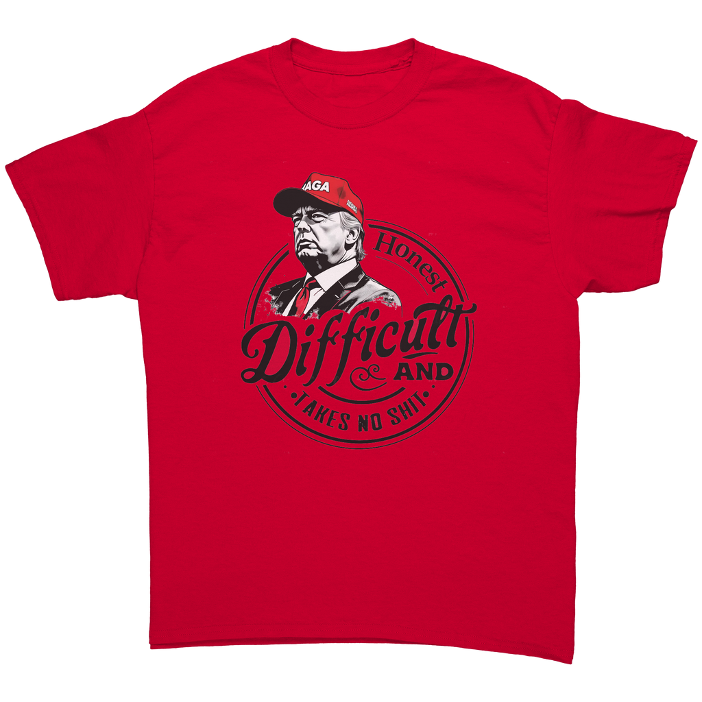 True Tough Takes No Shit Design graphic tee with bold red color and expressive design.
