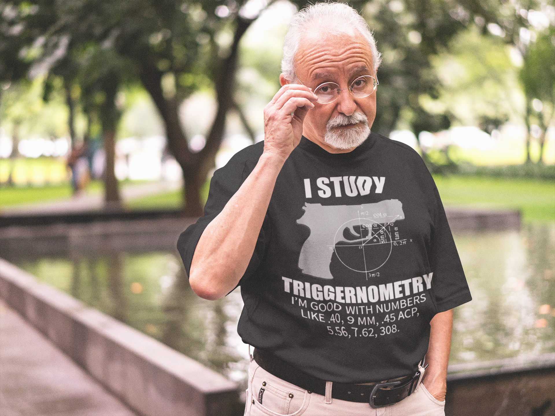 I Study Triggernometry Clever Math Humor Shirt Design