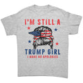 Proud Trump Girl Official Style graphic tee with patriotic design and bold text.