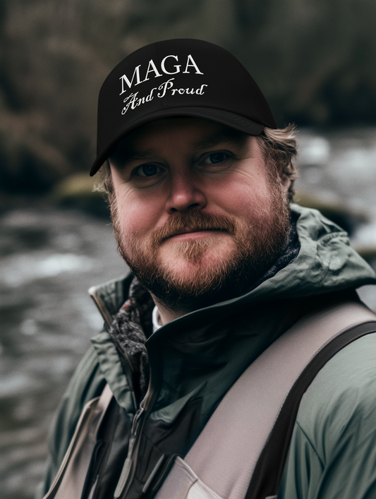 MAGA and Proud Foam Mesh-Back Trucker Cap