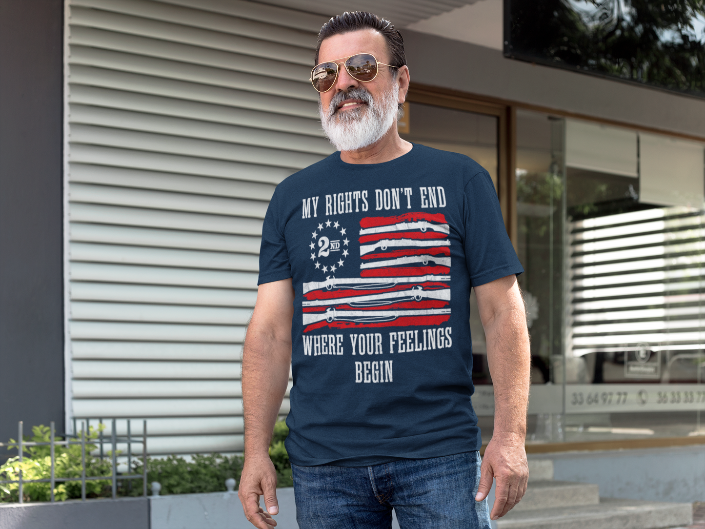 My Rights Don't End Where Your Feelings Begin Rifles As Flag