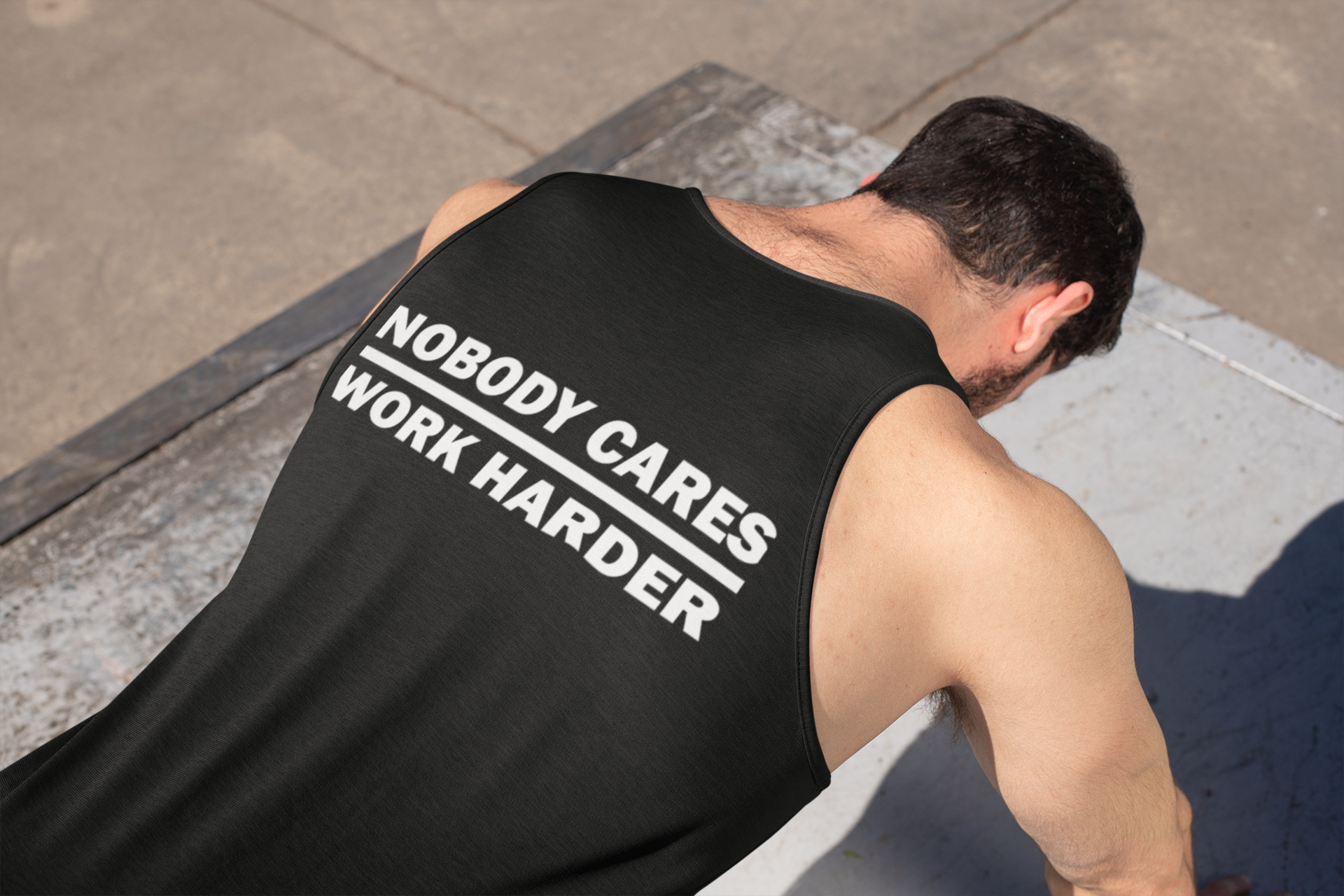 Nobody Cares Work Harder Heavy Cotton Tank Top
