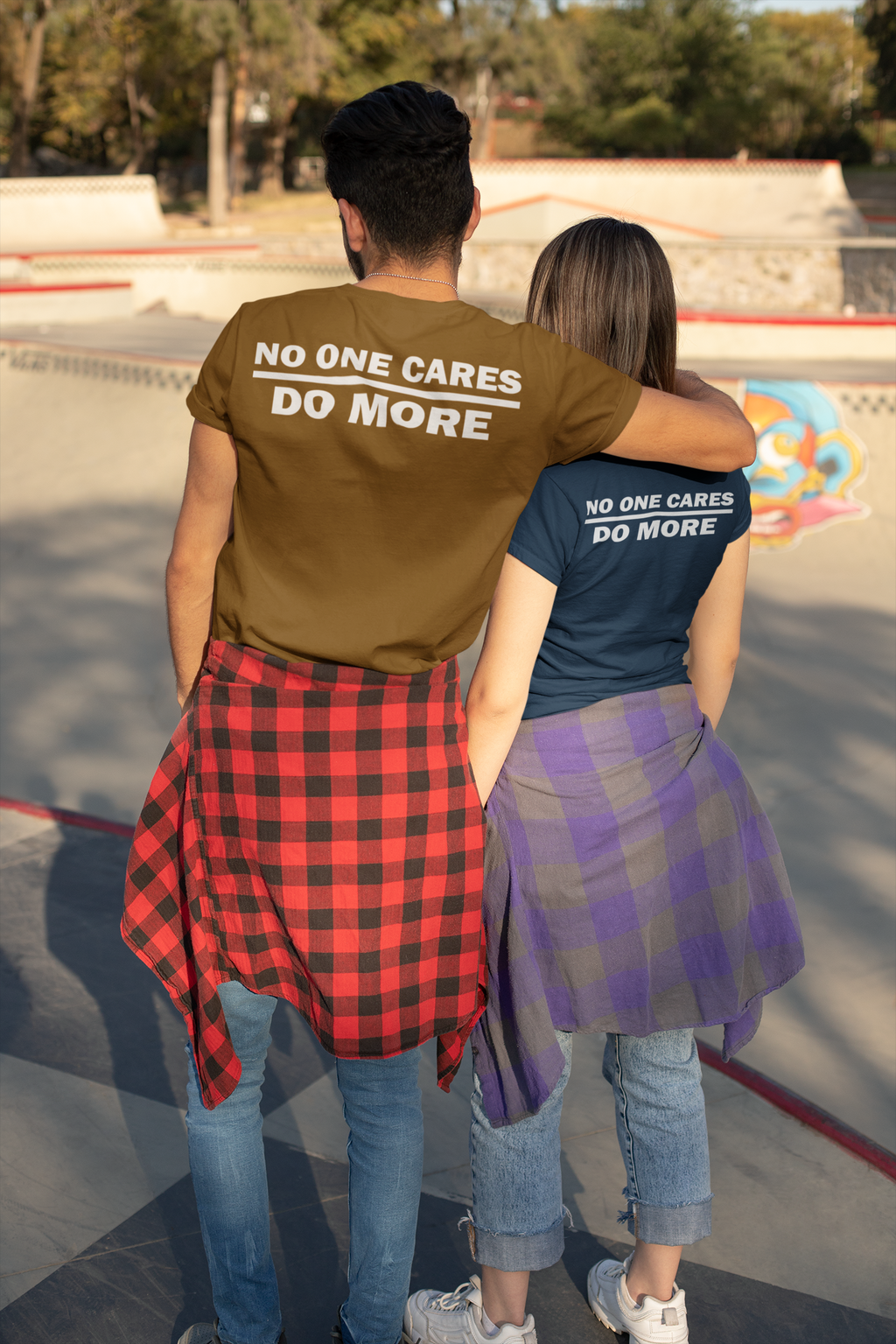 No One Cares Do More Bold Fitness Statement Tee