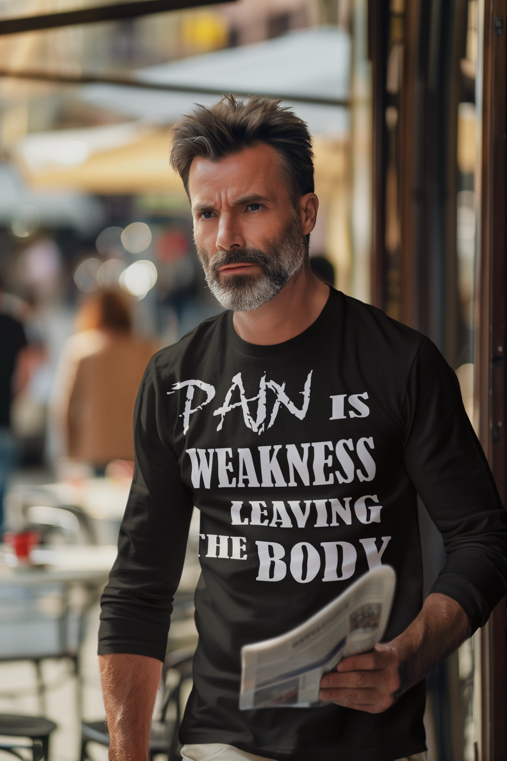 Pain Is Weakness Leaving The Body White Letters